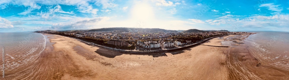 Fototapeta premium Colwyn Bay aerial view