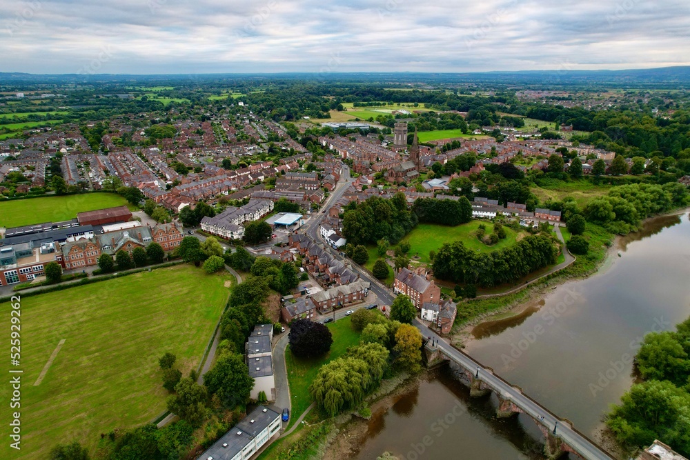 Chester, Cheshire UK - aerial view