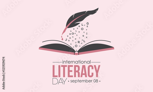 Vector illustration design concept of international literacy day observed on every september.