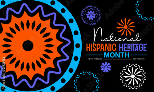 Vector illustration design concept of national hispanic heritage month observed on every September.