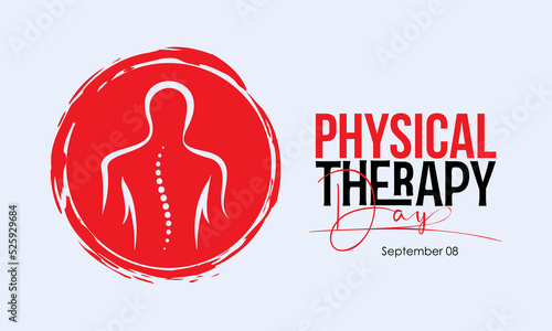 Vector illustration design concept of world physical therapy day observed on every september.