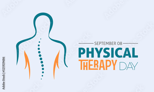 Vector illustration design concept of world physical therapy day observed on every september.