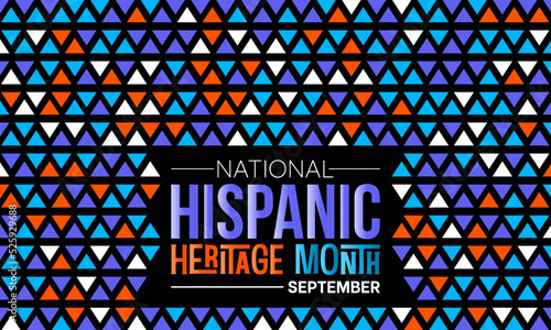 Vector illustration design concept of national hispanic heritage month observed on every September.