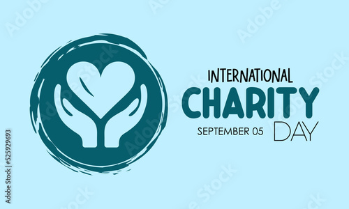 Vector illustration design concept of international day of charity observed on every september.