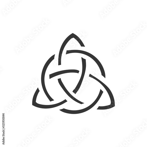 Triqueta Icon Silhouette Illustration. Celtic Vector Graphic Pictogram Symbol Clip Art. Doodle Sketch Black Sign.