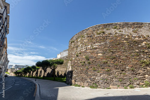 Lugo, Spain. The walls of the ancient Roman city of Lucus Augusti. A World Heritage Site in Galicia photo