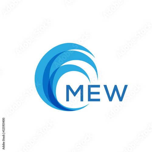 MEW letter logo. MEW blue image on white background. MEW Monogram logo design for entrepreneur and business. MEW best icon.
