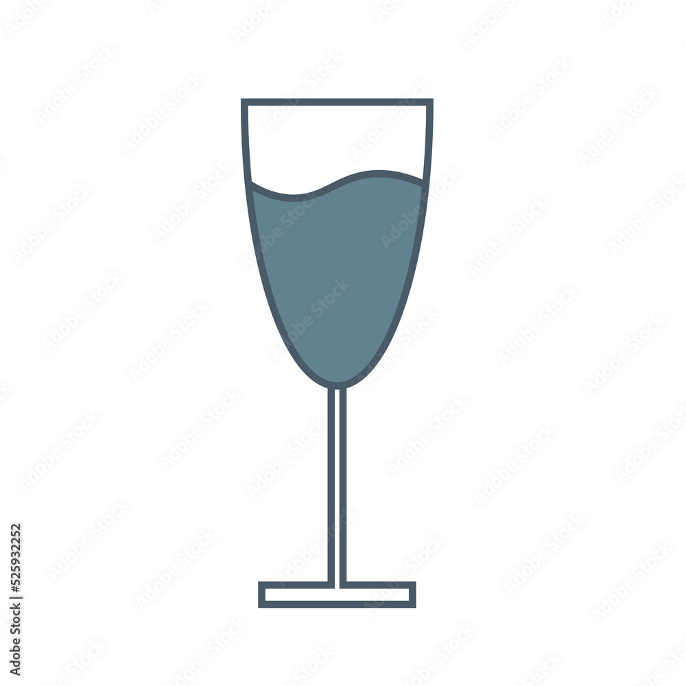 Cocktail glasses icons on white background, isolated vector illustration. Simple stylized silhouettes collection. Logotype Cocktail glasses icons on white background, isolated vector illustration. Simple stylized silhouettes collection. Logotype