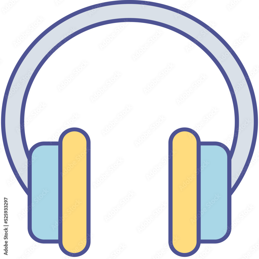 Headphone Isolated Vector icon which can easily modify or edit


