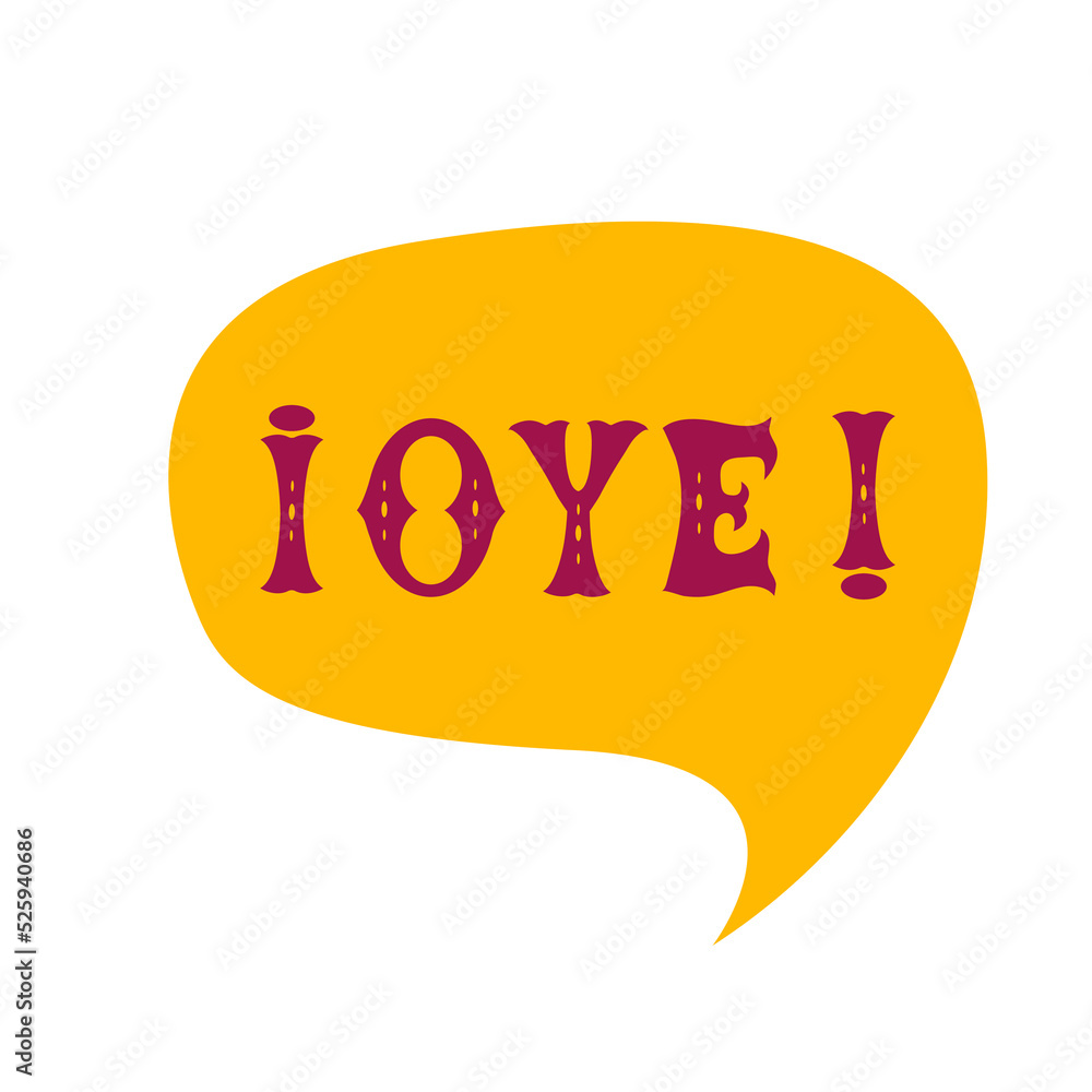 English translation look here. Comics speech bubble with Spanish word