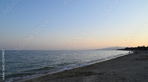 strand abends in cambrils  spanien