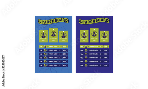 leaderboard design template. game leaderboard abstract