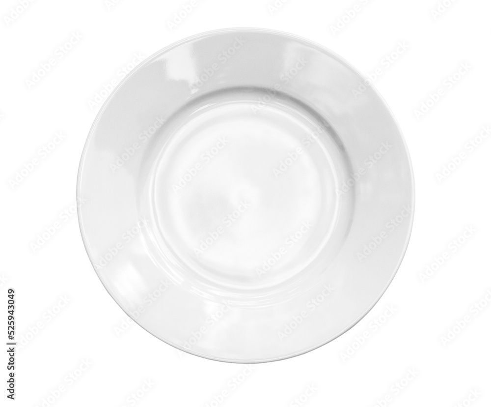 white plate on transparent background white plate on transparent background