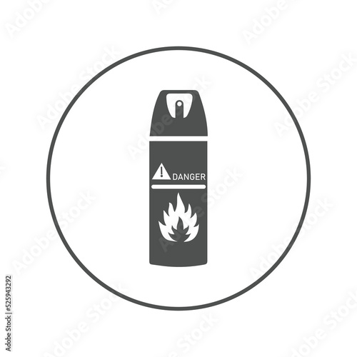 Danger liquid gas spray icon | Circle version icon |