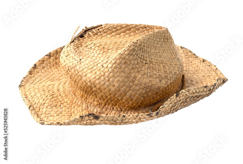 Valokuva straw hat old isolated