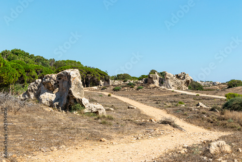 Archaeological Park. Paphos, Cyprus. Archaeological Site of Nea Paphos. Ruins of the ancient Roman and Greek cities.