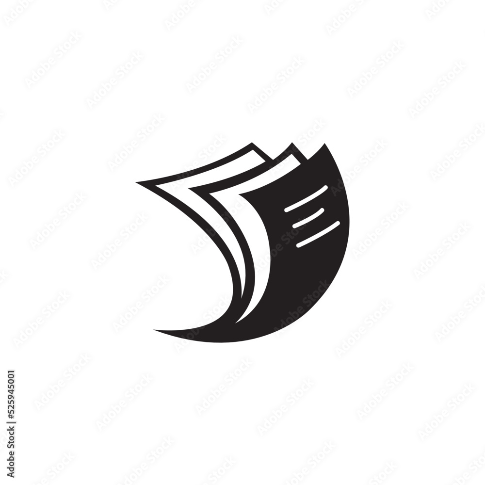 Fototapeta premium paper icon logo vector design template