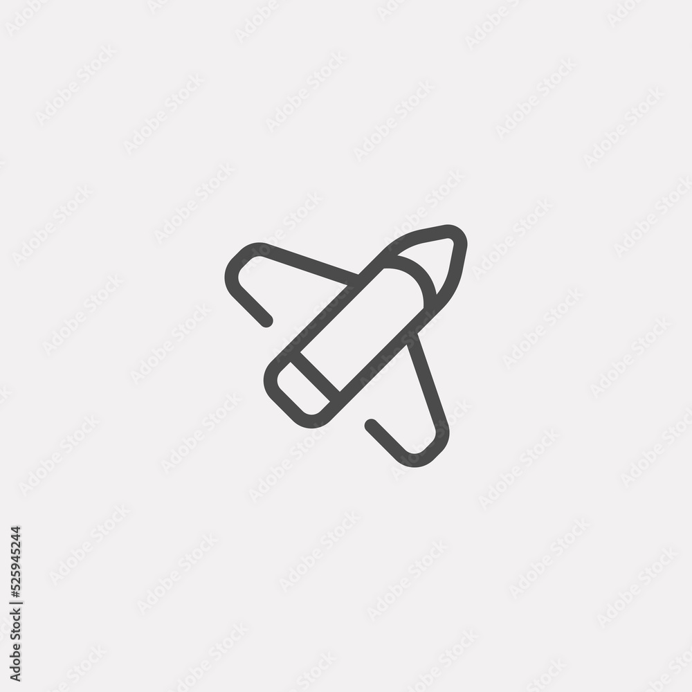 Space shuttle vector icon sign symbol Space shuttle vector icon sign symbol