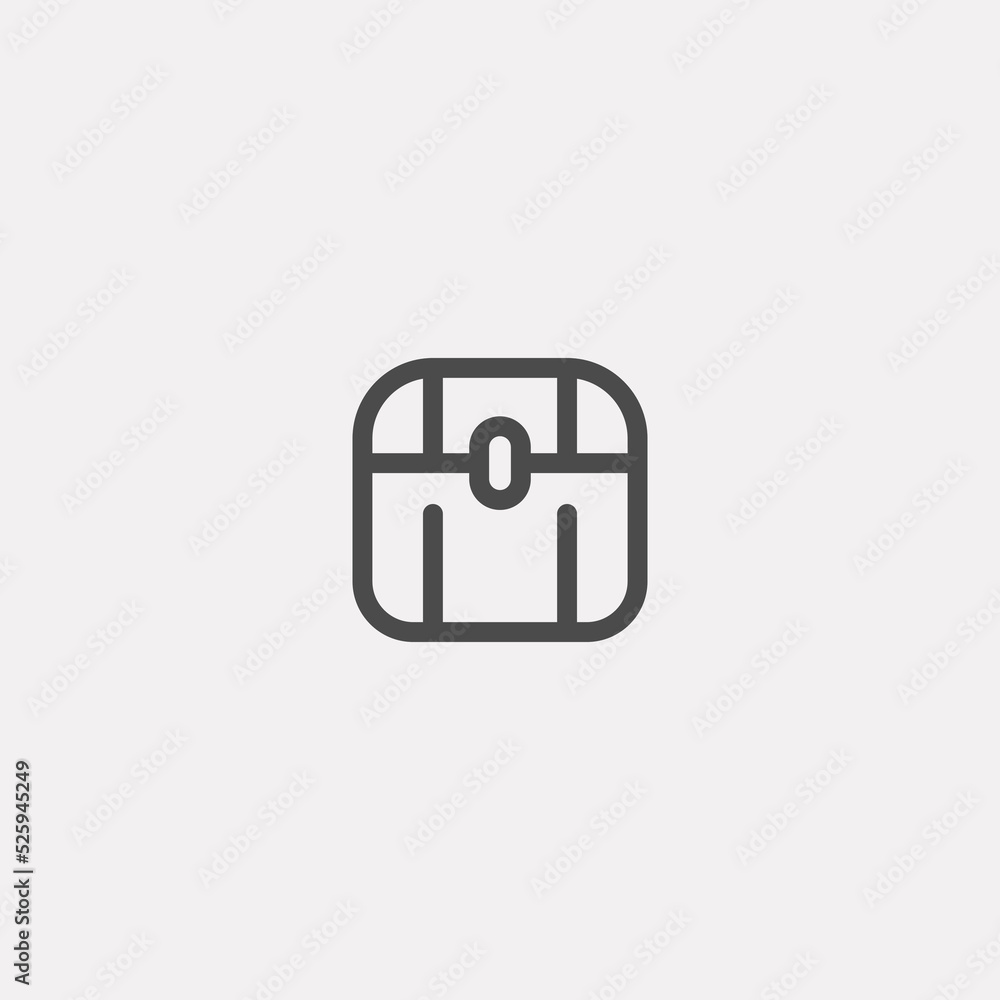 Obraz premium Treasure chest vector icon sign symbol