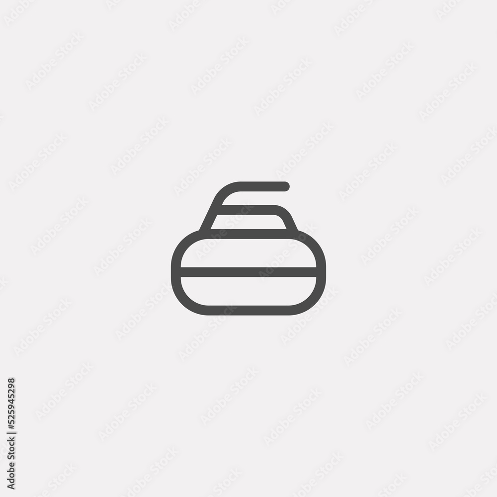 Curling vector icon sign symbol Curling vector icon sign symbol