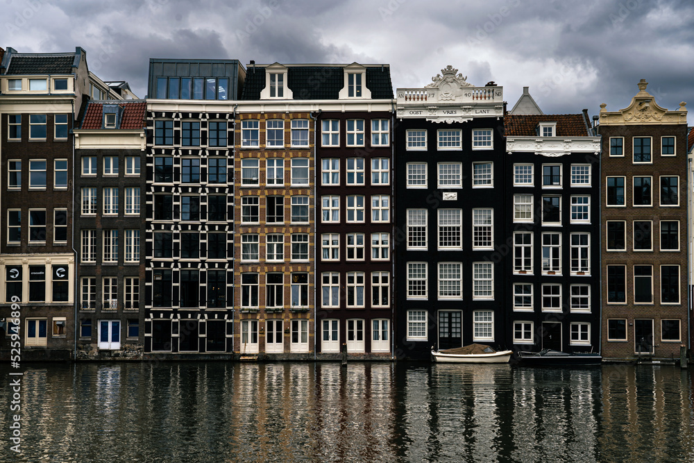 The tall and narrow houses of Amsterdam, canal 