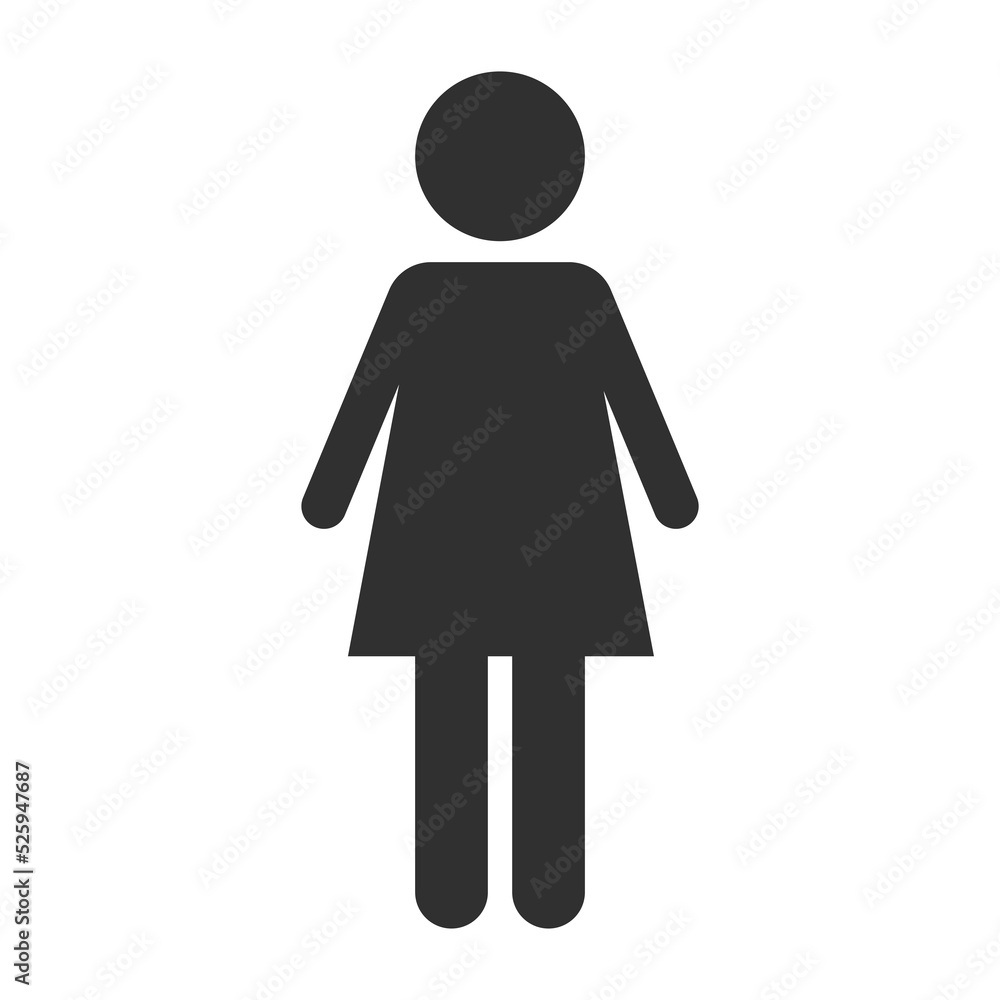 Standing Up woman icon. Standing Up woman icon.