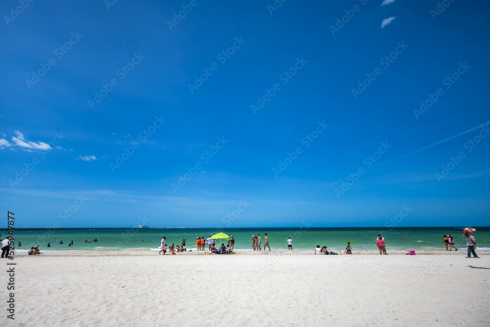 A day at the beach in the mexican caribbean.