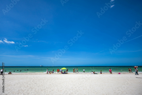 A day at the beach in the mexican caribbean.