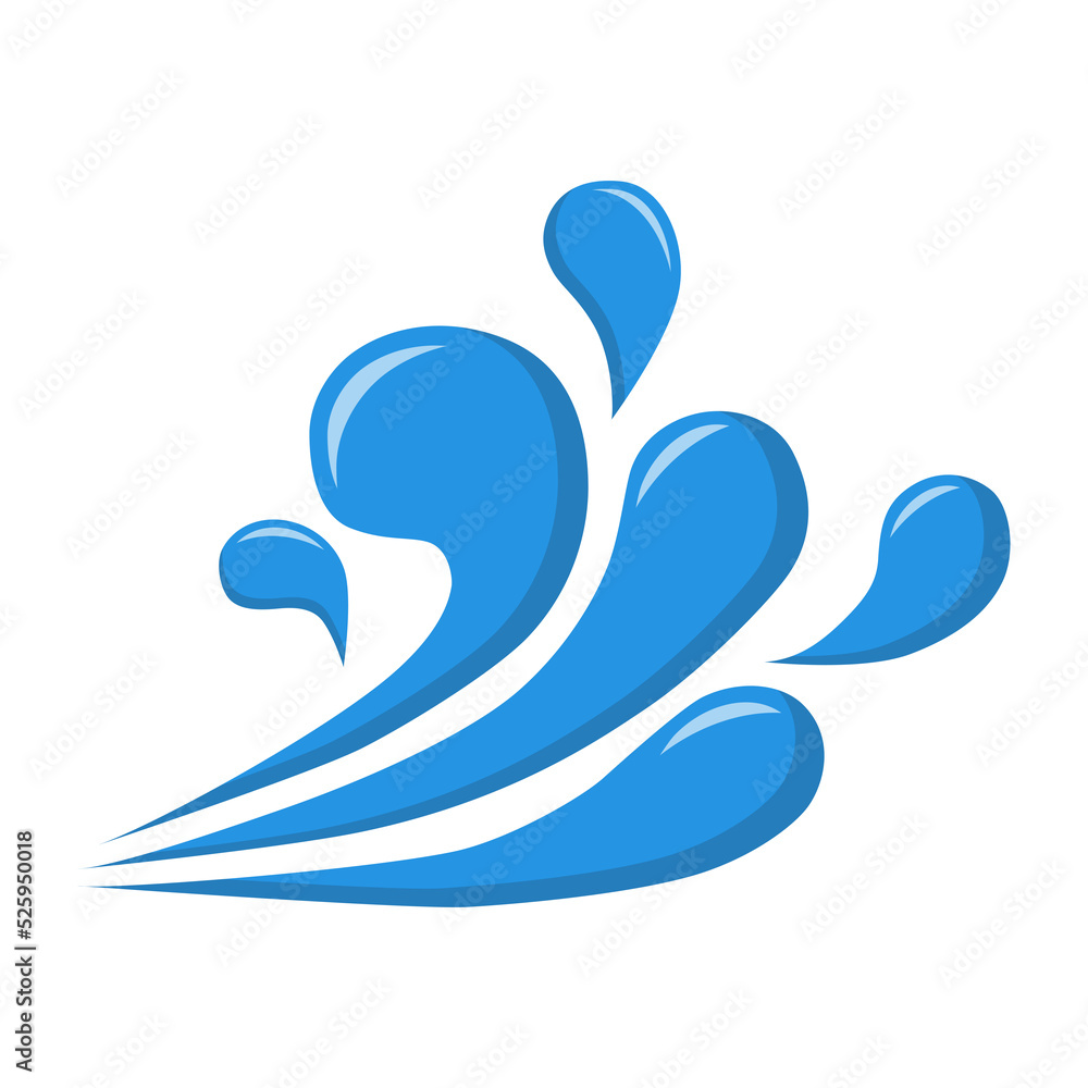 water splash icon or logo. water splash icon or logo.