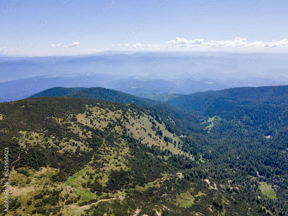 Aerial view of Pirin Mountain near Kremenski lakes, Bulgaria
