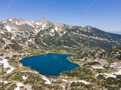 Fototapeta Naklejka Na Ścianę i Meble -  Aerial view of Pirin Mountain near Kremenski lakes, Bulgaria