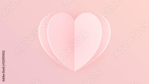 Minimalist pink heart background