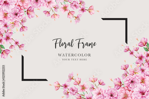 beautiful cherry blossom border and frame design