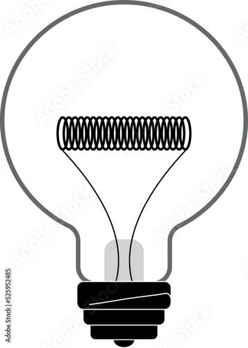 Vector de foco bombilla para ideas retro clásico y estrella encendido apagado y oscuro