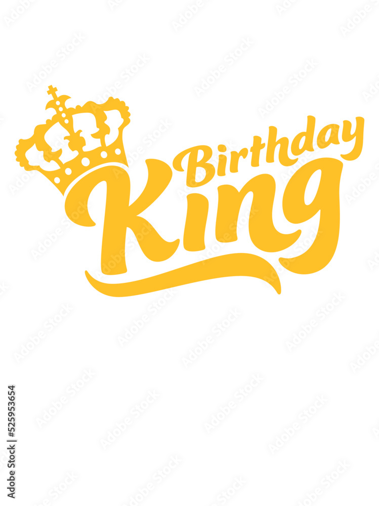 Fototapeta premium Birthday King Krone Logo 