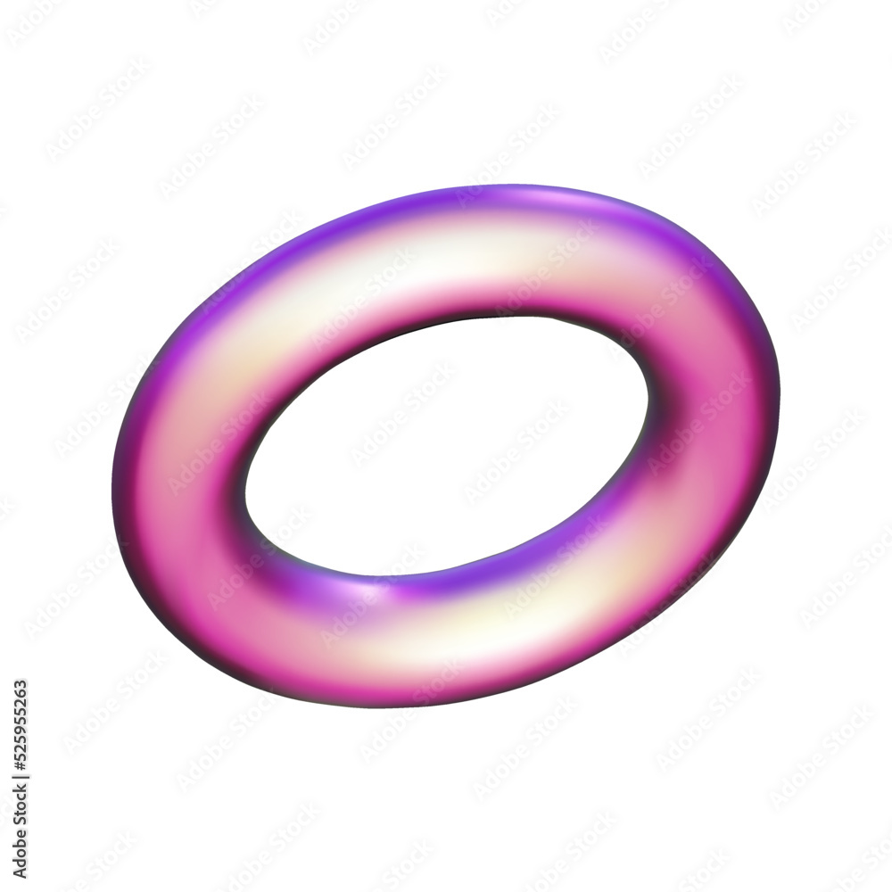 3d pink metal neon gradient cone render. Vector abstract donut element. Futuristic iridescent holographic isometric shape. 3d pink metal neon gradient cone render. Vector abstract donut element. Futuristic iridescent holographic isometric shape.