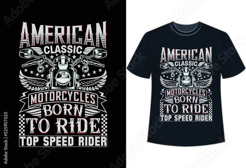 American Classic Racing Motorcycle, Racing Adventure,
Sports Bike Reader's Premium Quality T-Shirt. photo