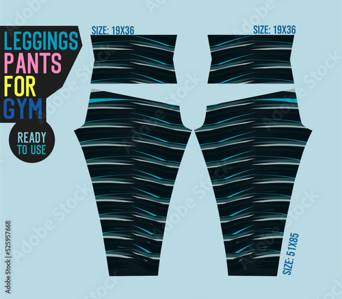 fitness leggings pants vector with mold and ready to use 