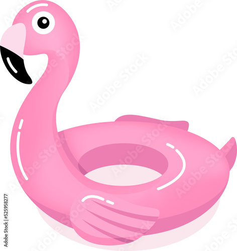 Pink flamingo inflatable ring.