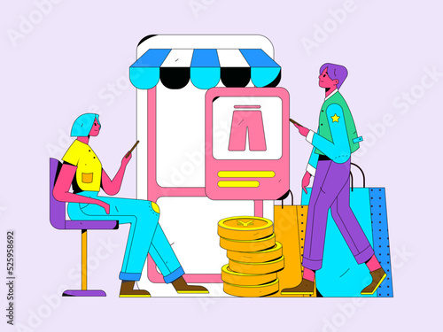 Red envelope pull new promotion vector use concept illustration
