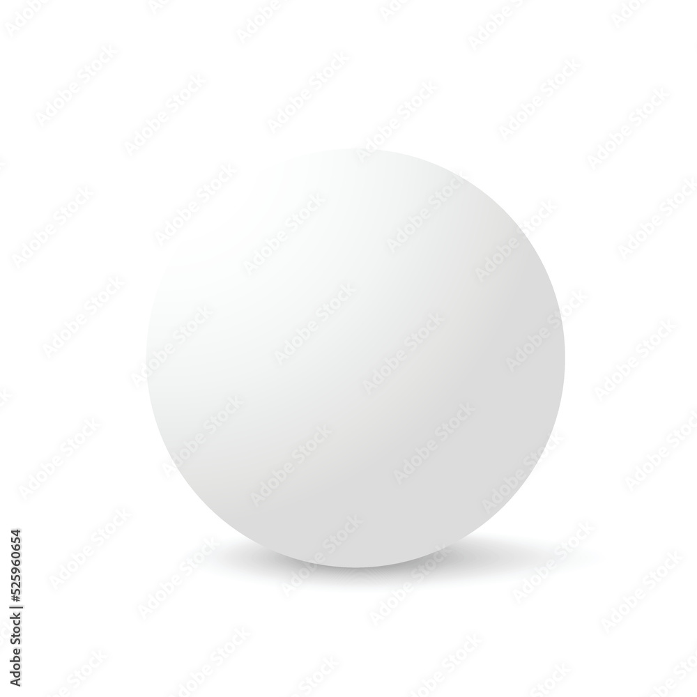 Blank of white round sphere or 3d ball. Vector Blank of white round sphere or 3d ball. Vector
