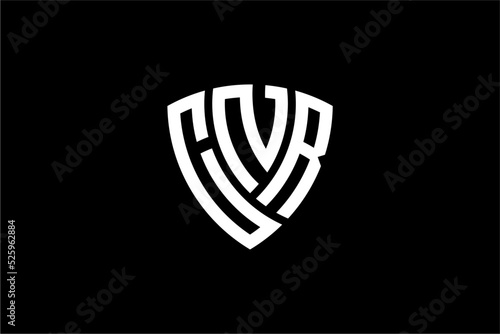 CNR creative letter shield logo design vector icon illustration photo