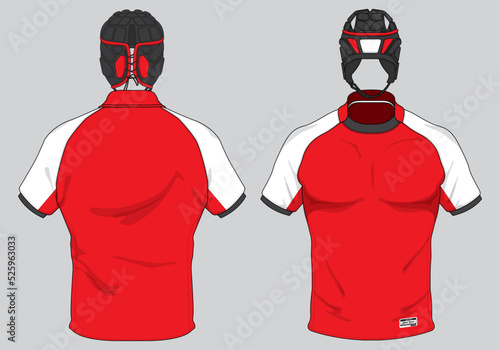 Rugby Jersey uniform design set vector