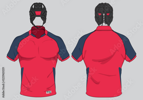 Rugby Jersey uniform design set vector