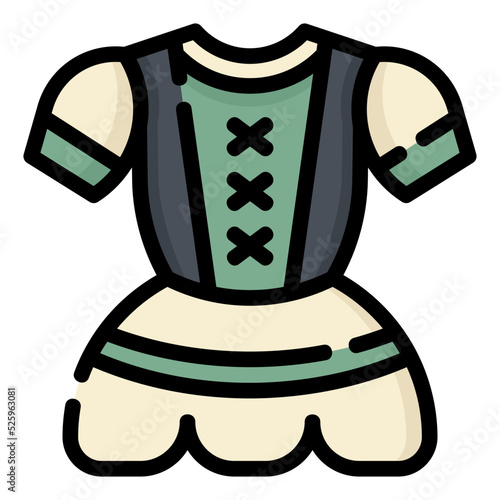 dirndl line icon