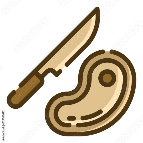 meat gradient icon