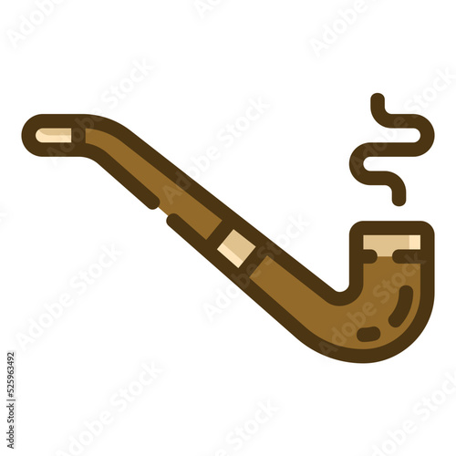 smoking pipe gradient icon
