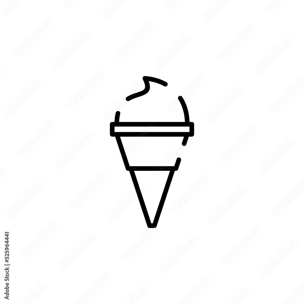 Ice Cream, Dessert, Sweet Dotted Line Icon Vector Illustration Logo Template. Suitable For Many Purposes. Ice Cream, Dessert, Sweet Dotted Line Icon Vector Illustration Logo Template. Suitable For Many Purposes.