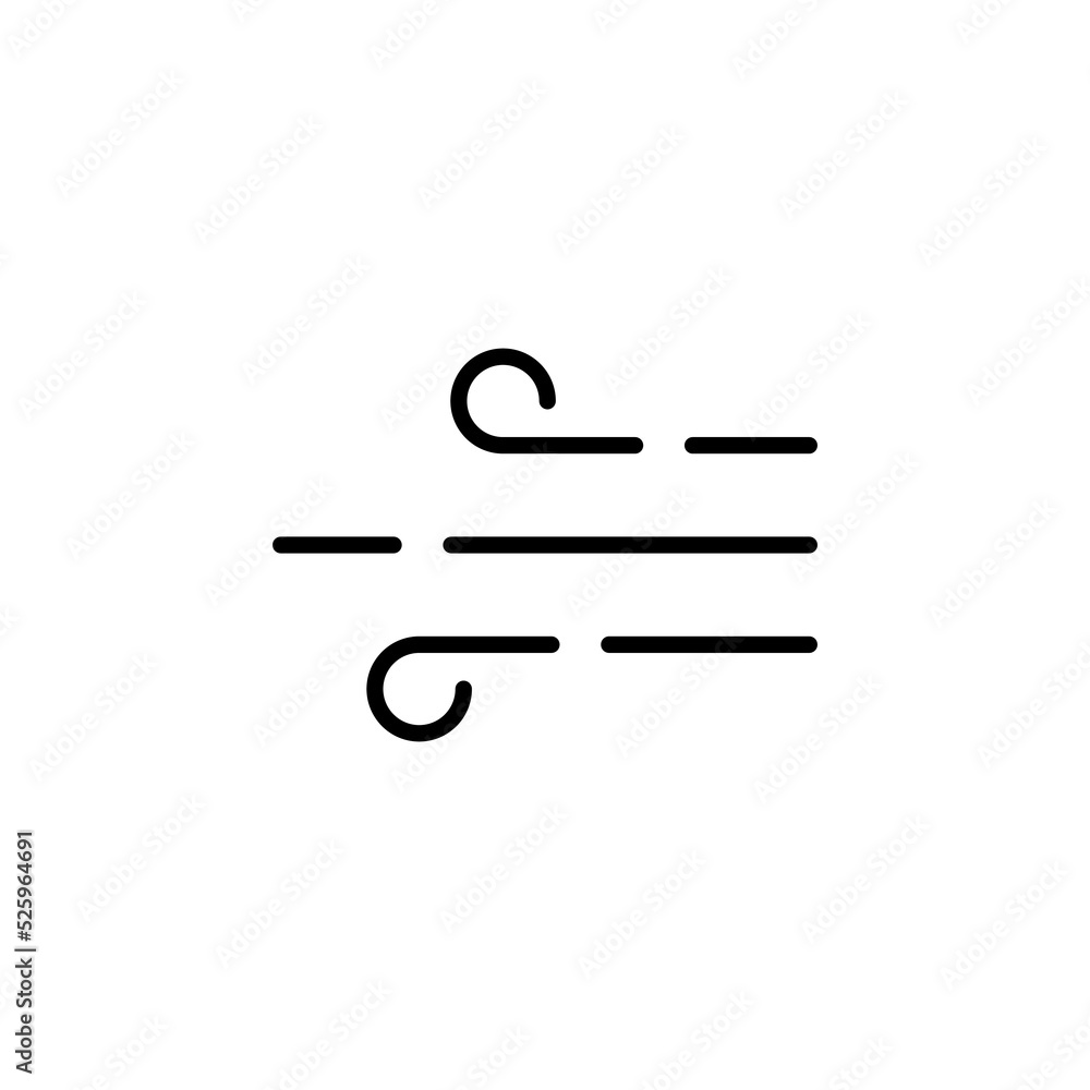 Wind, Air Dotted Line Icon Vector Illustration Logo Template. Suitable For Many Purposes.