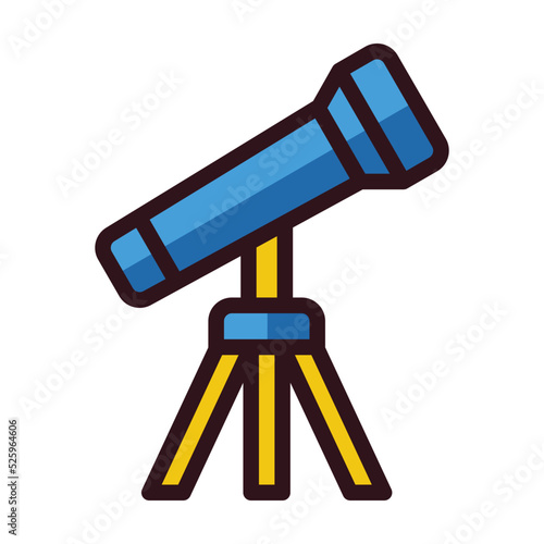 telescope icon isolated on white background